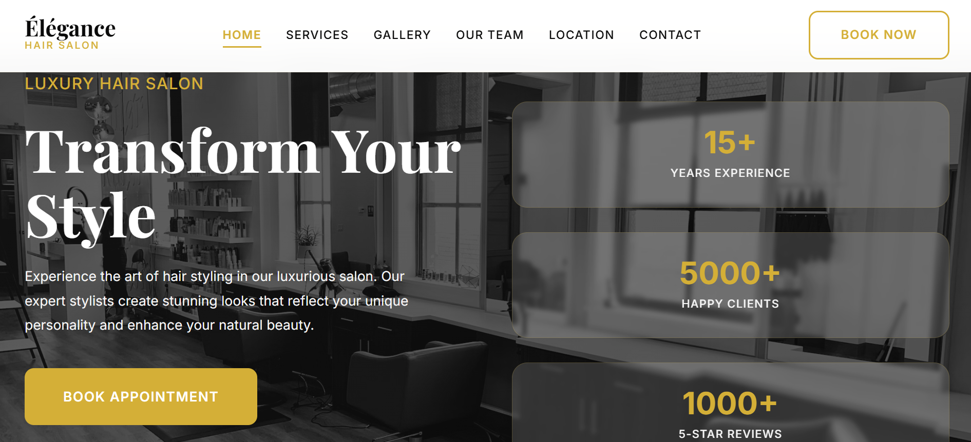 Coiffure Shop Website